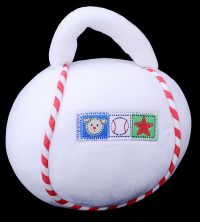 Carters Just One Year JOY All Star Baseball Plush Lovey Rattle